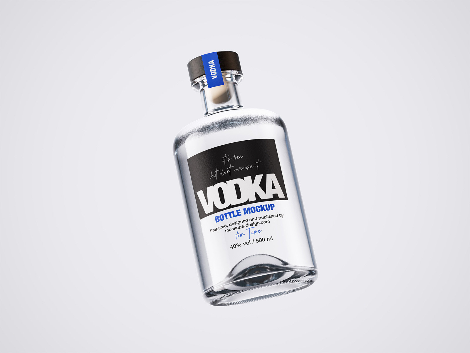 2 Vodka Bottle Mockups in Varied Visions FREE PSD