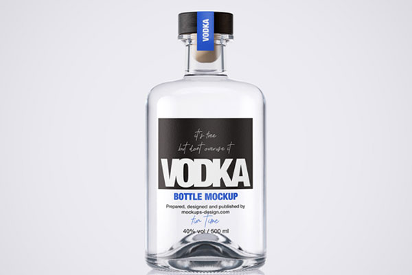 2 Vodka Bottle Mockups in Varied Visions FREE PSD
