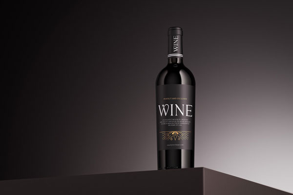 Front View of a Classic Wine Bottle Mockup (FREE) - Resource Boy