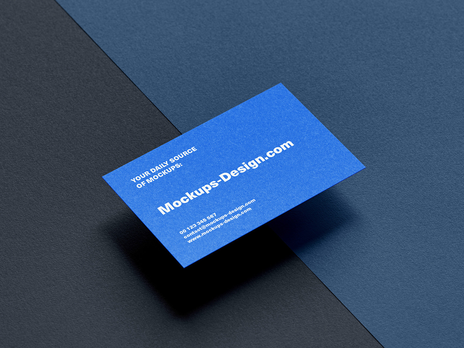 4 Business Cards Mockups on Textured Background in Various Sights FREE PSD