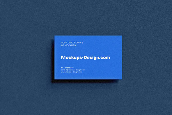 4 Business Cards Mockups on Textured Background in Various Sights FREE PSD