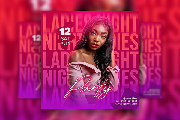 4 Energetic Party Flyer / Facebook Post Templates FREE PSD