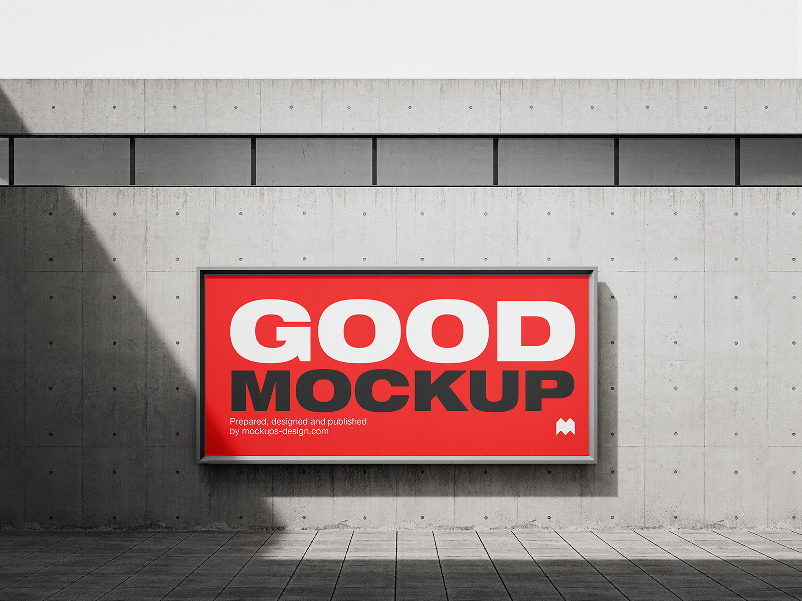 4 Street Photography Style Billboard Mockup in Front Vision FREE PSD