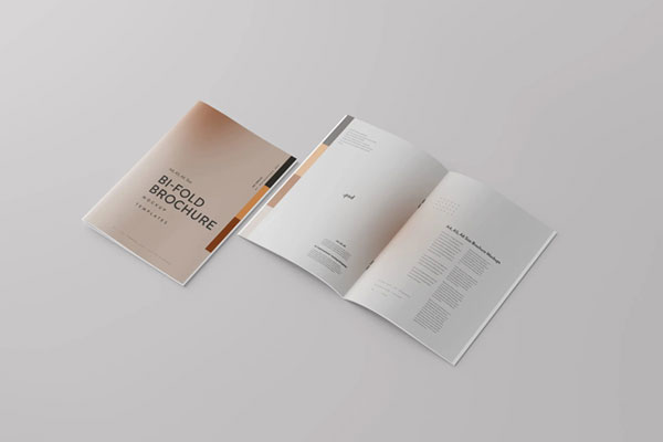 5 Bi Fold Multiple Pages Brochures Mockups in Perspective View (FREE ...