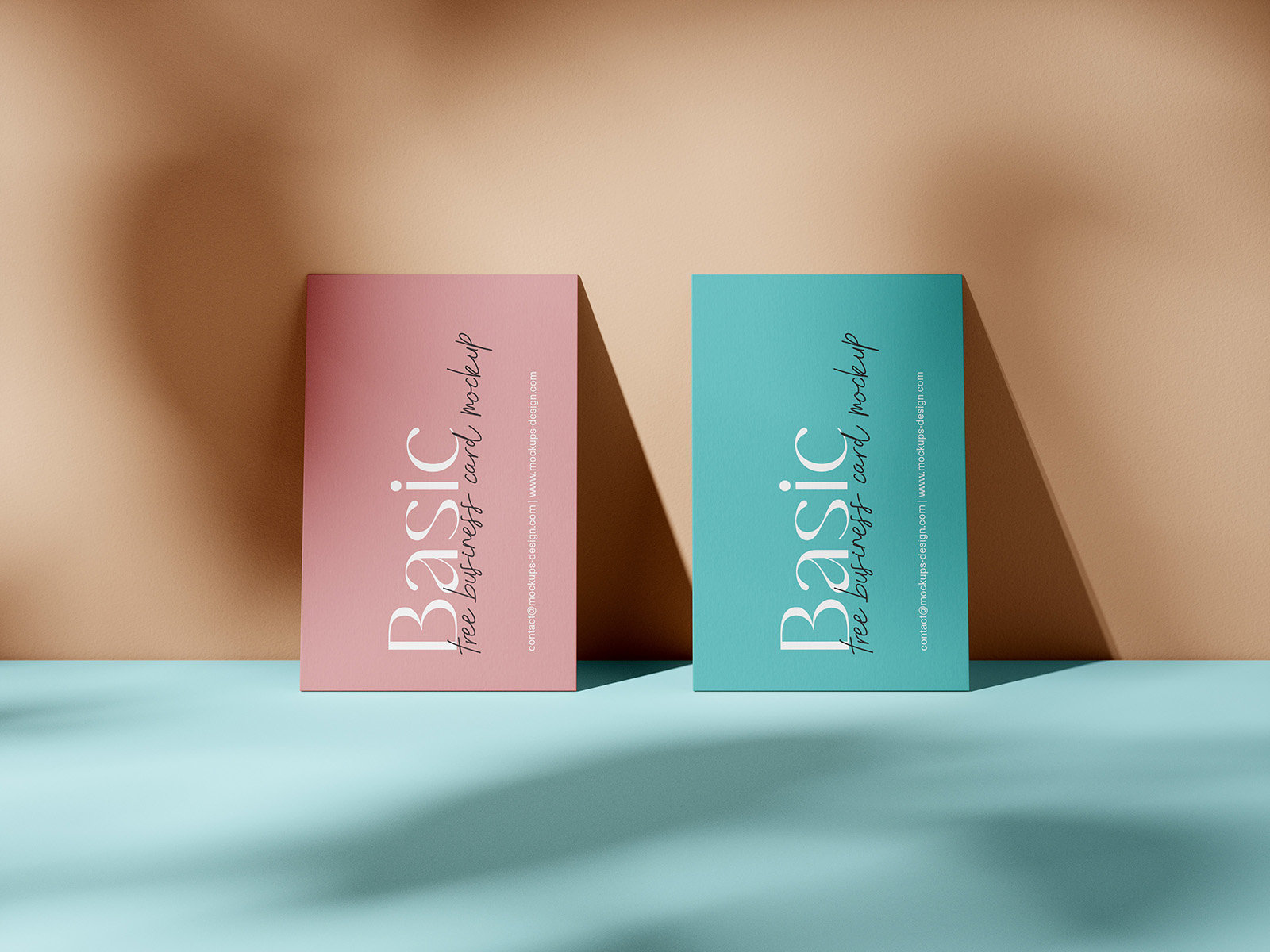 5 Business Cards Mockups in Various Views FREE PSD