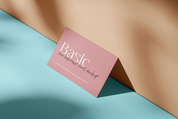 5 Business Cards Mockups in Various Views FREE PSD