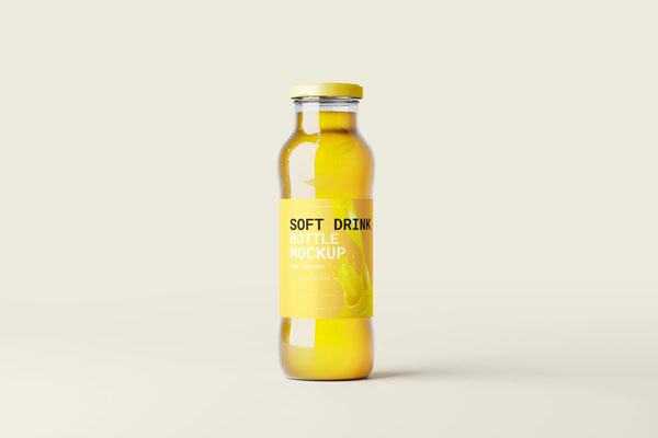 Glass Juice Bottle Mockup (FREE) - Resource Boy