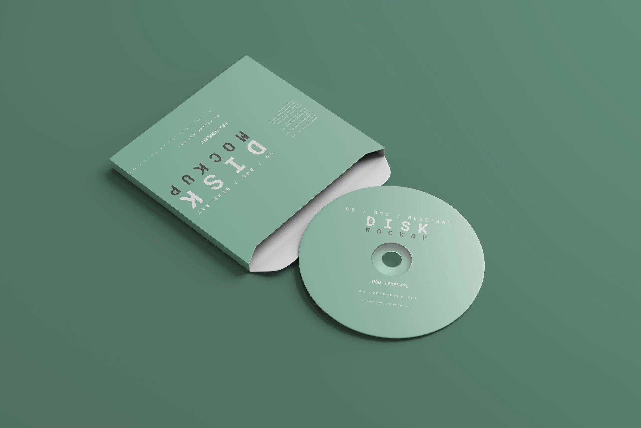5 Disc Mockups with Box Packaging in Various Sights FREE PSD
