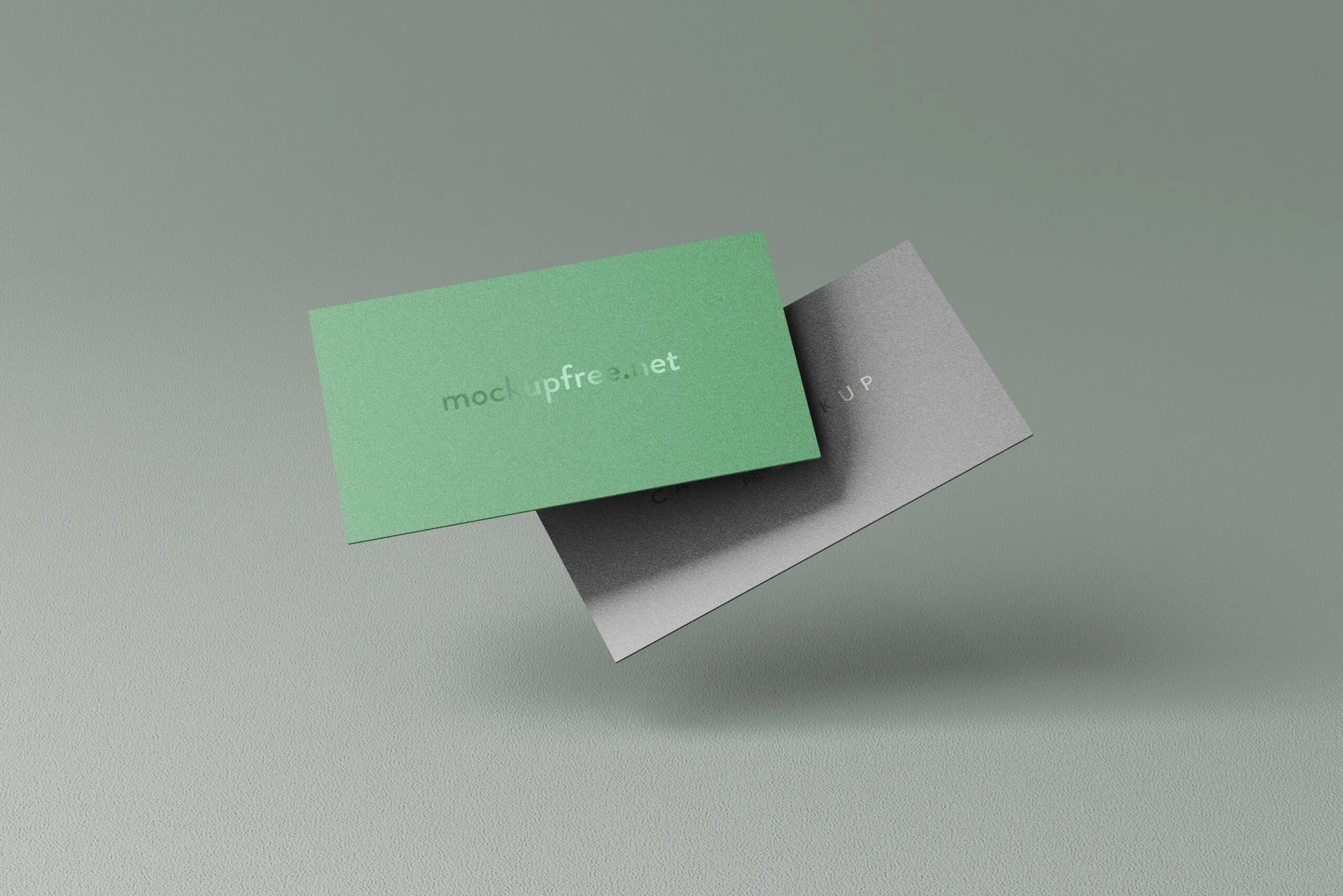 5 Floating Business Cards Mockups in Perspective View Free Download ...