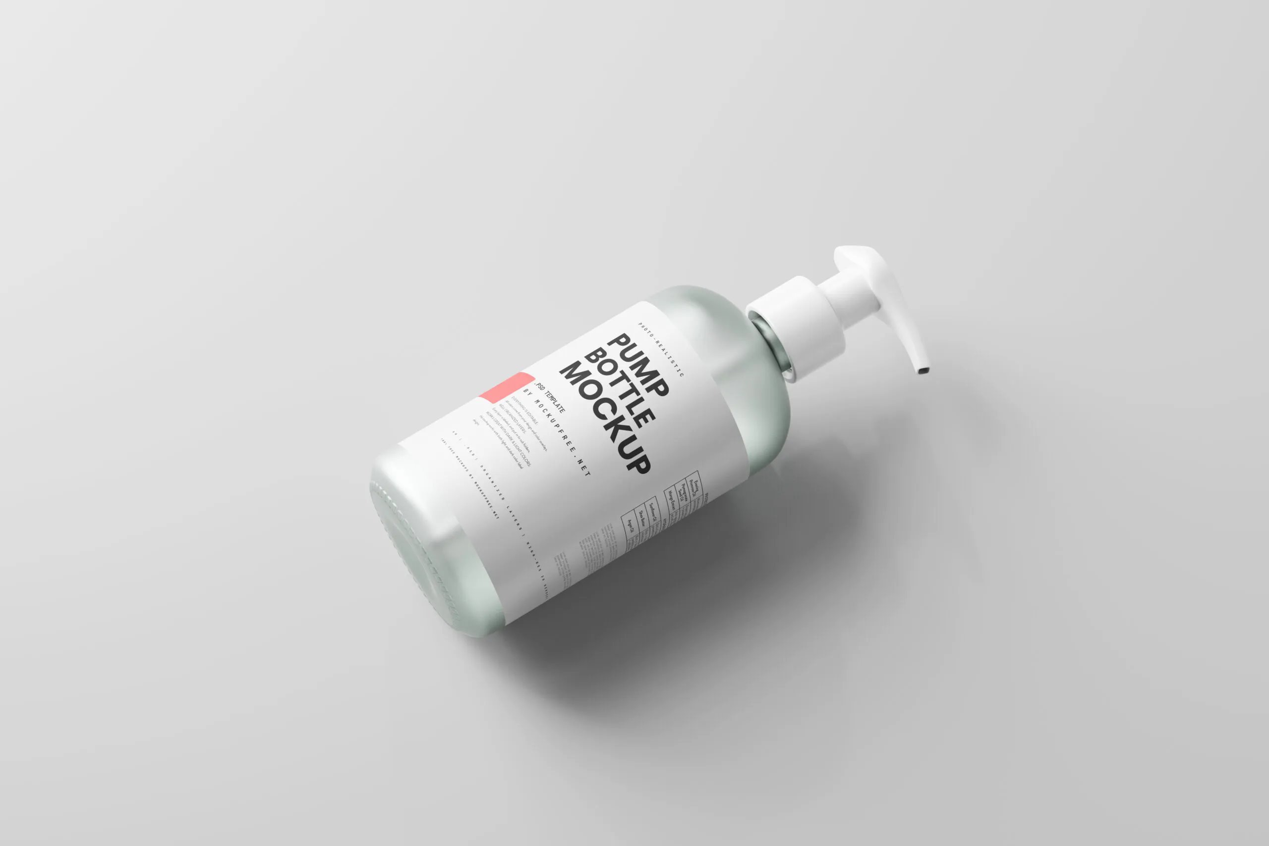 5 Frosted Glass Pump Bottle Mockups in Varied Sights FREE PSD
