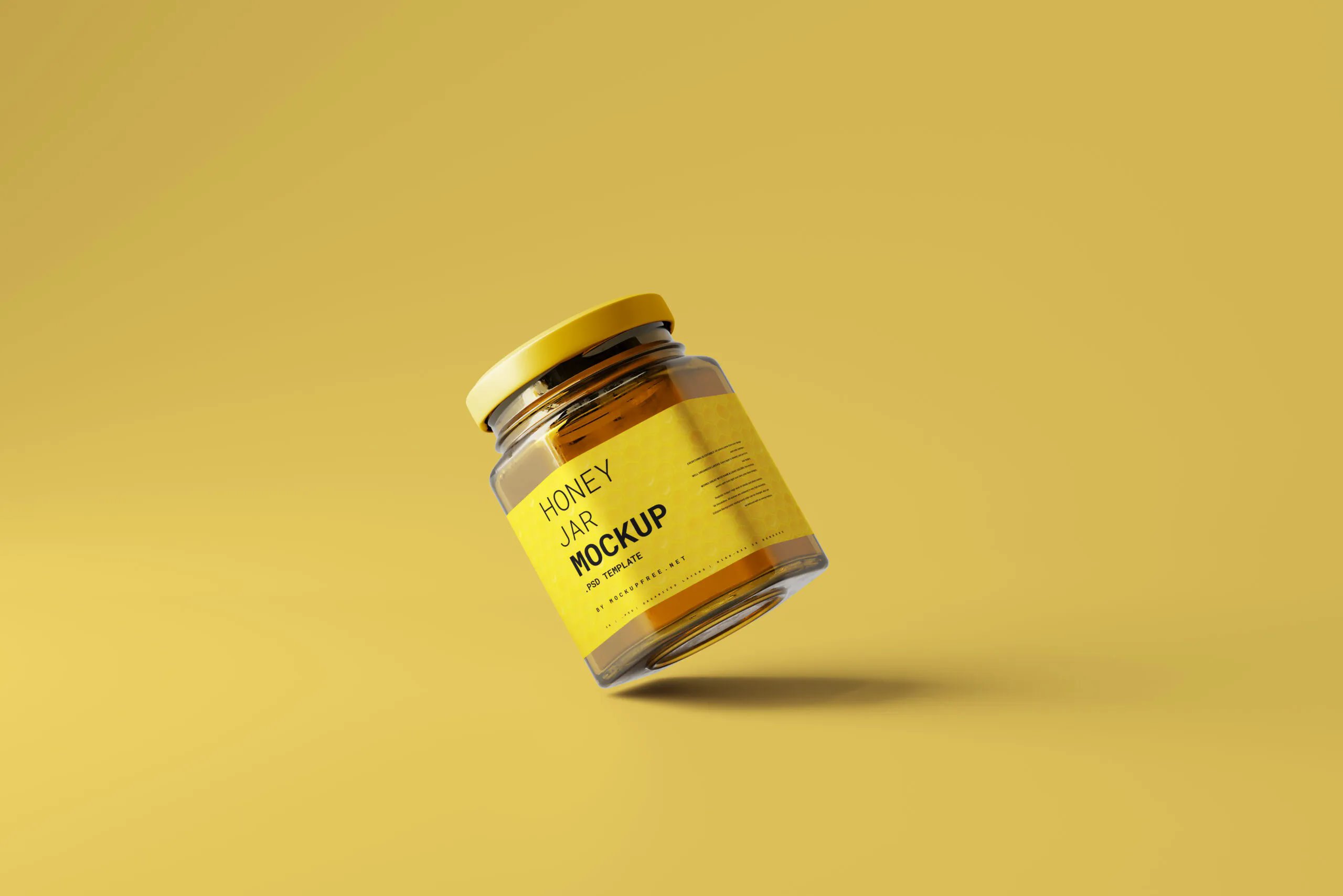 5 Honey Jar Mockups with Lid in Various Views FREE PSD