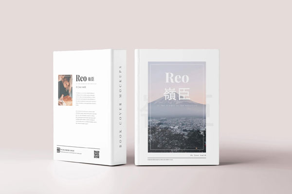 5 Large Hard Cover Books Mockups in Various Views FREE PSD