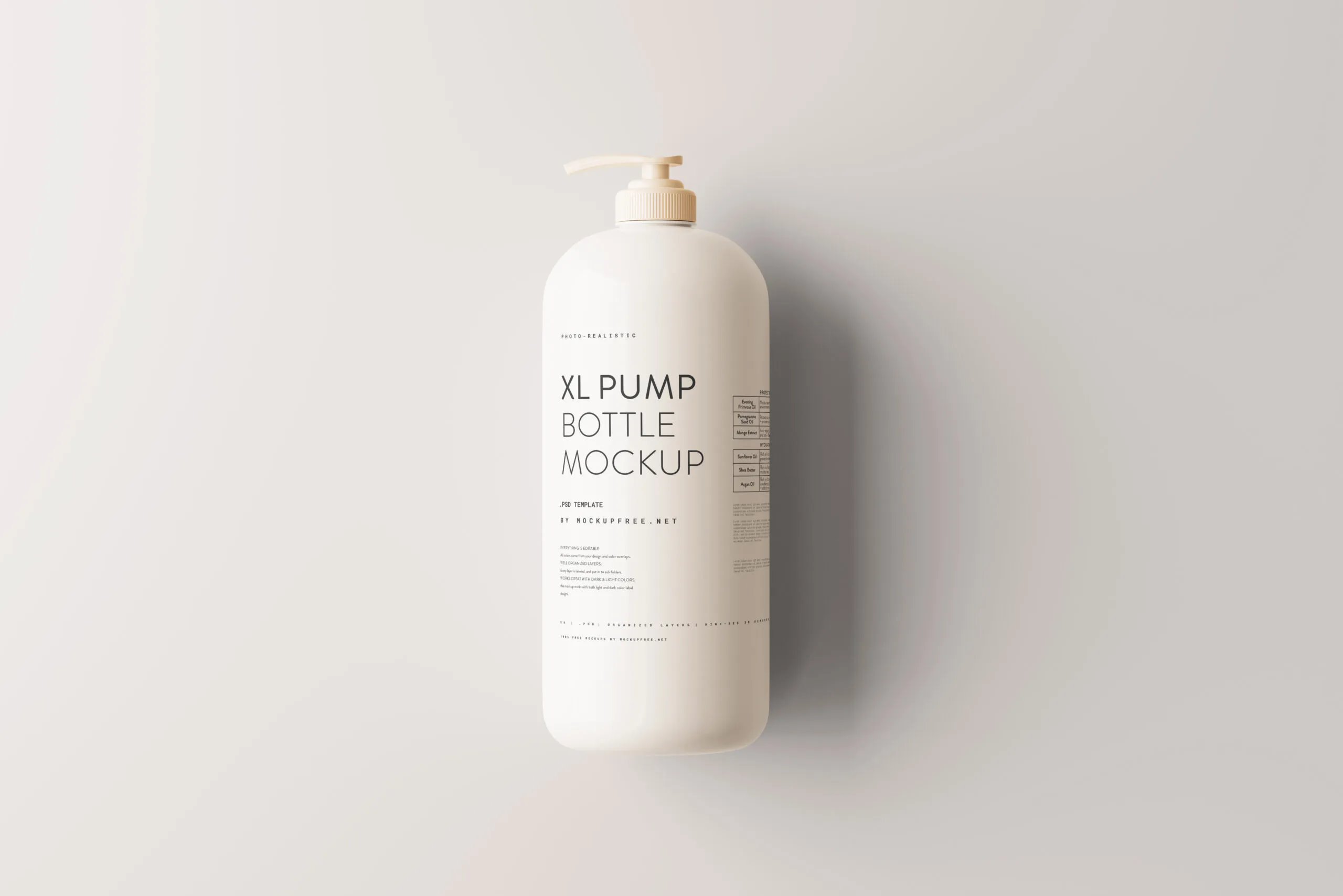 5 Mockups of Extra Large Pump Bottle in Varied Visions FREE PSD