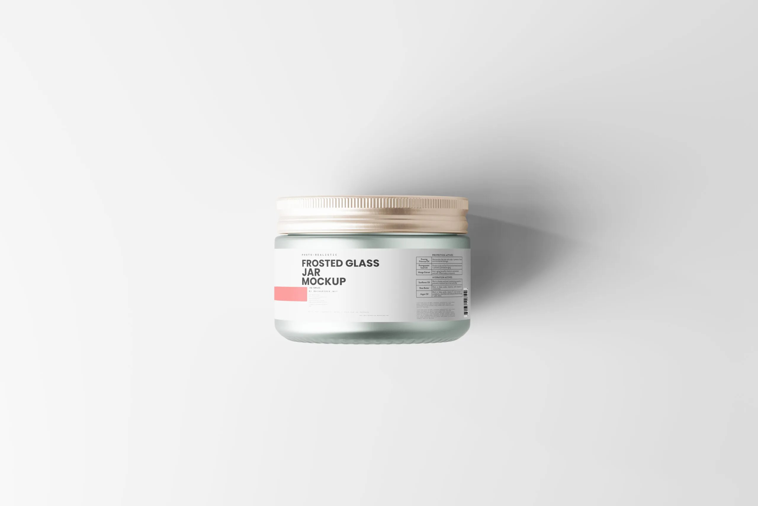 5 Mockups of Frosted Glass Jar with Label FREE PSD