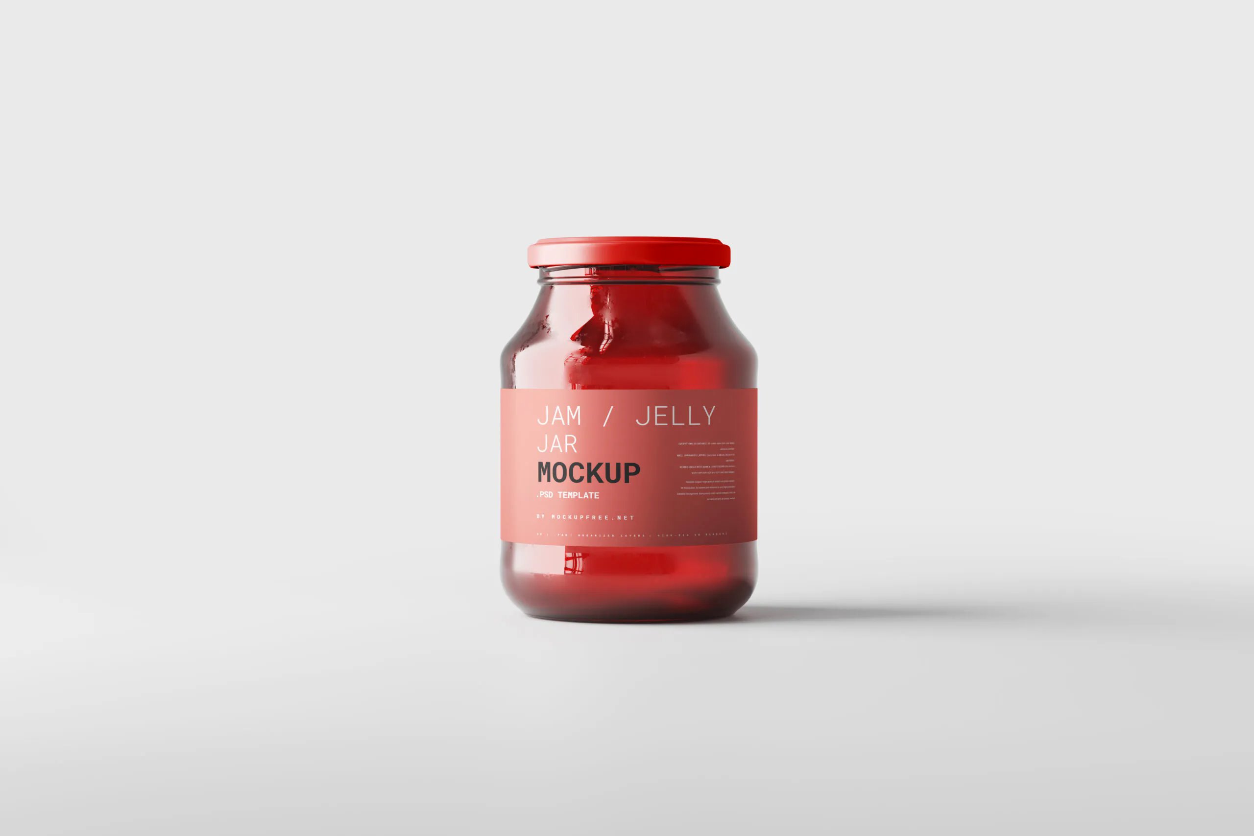 5 Mockups of Jam Jar with Lid in Different Views FREE PSD