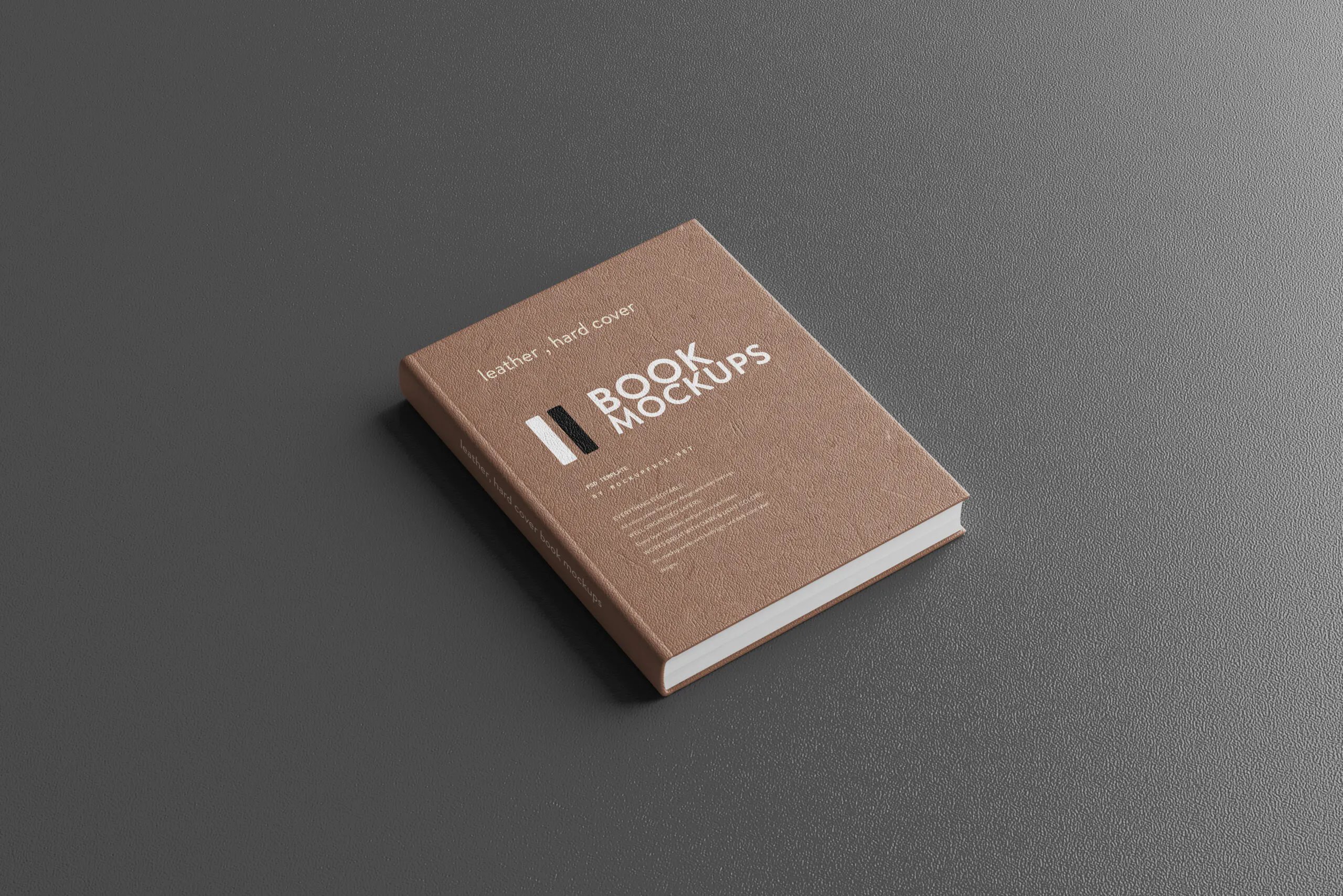5 Mockups of Leather Hard Cover Books in Different Sights FREE PSD
