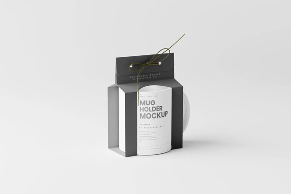 5 Mug Holder Mockups in Varied Views FREE PSD