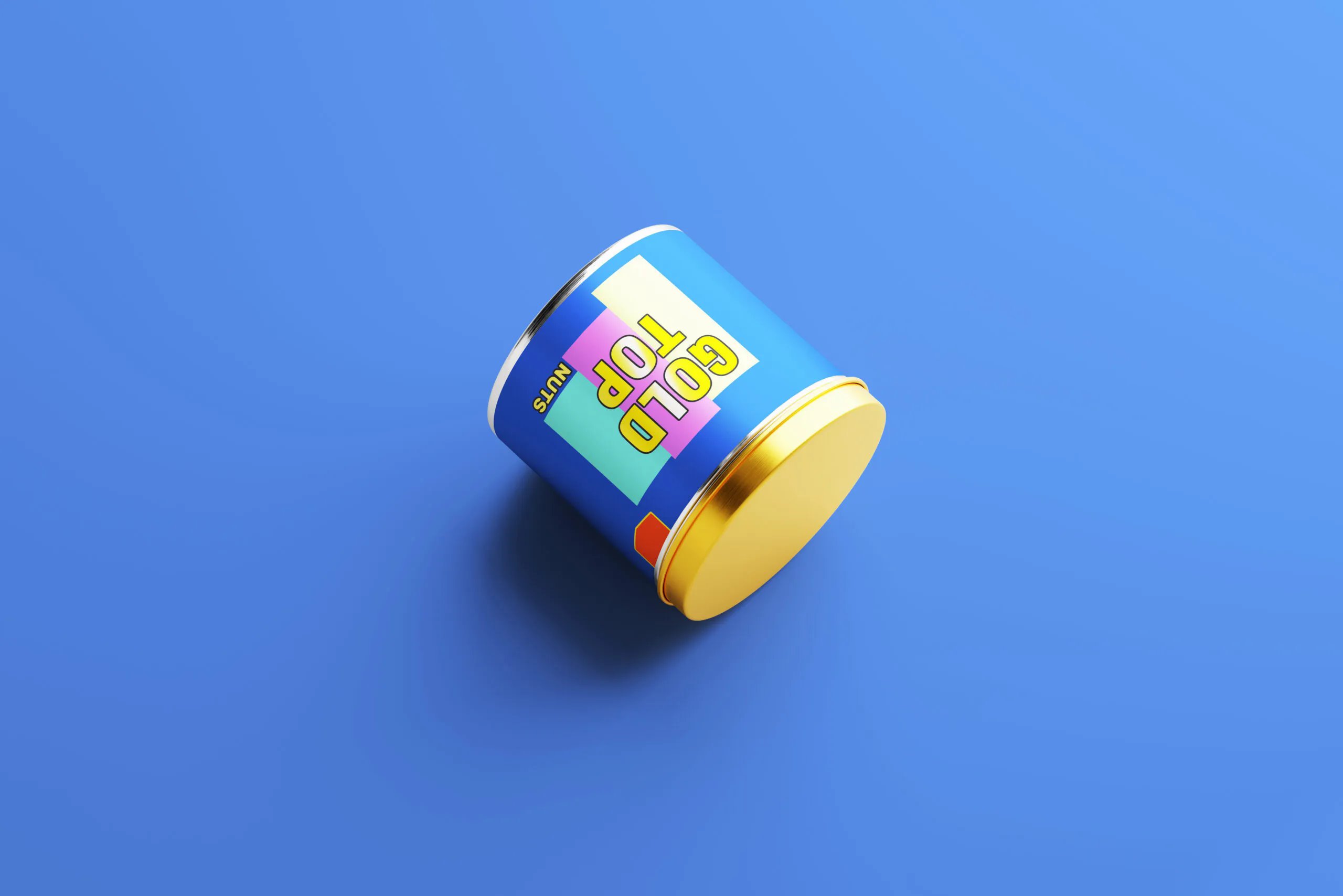 5 Nuts Tin Cans Mockups in Different Visions FREE PSD