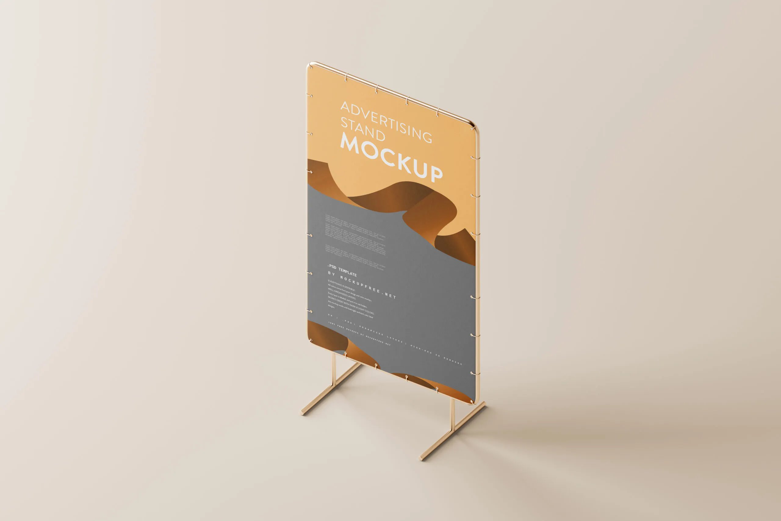 5 Shots of Advertising Stand Mockup FREE PSD