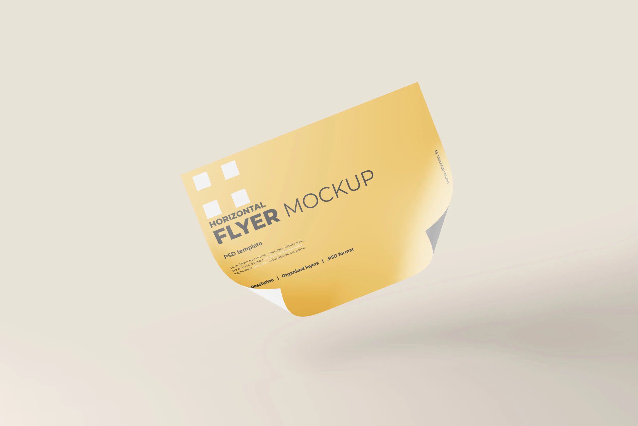 6 Horizontal A4 Flyer Mockups in Front and Perspective Views FREE PSD