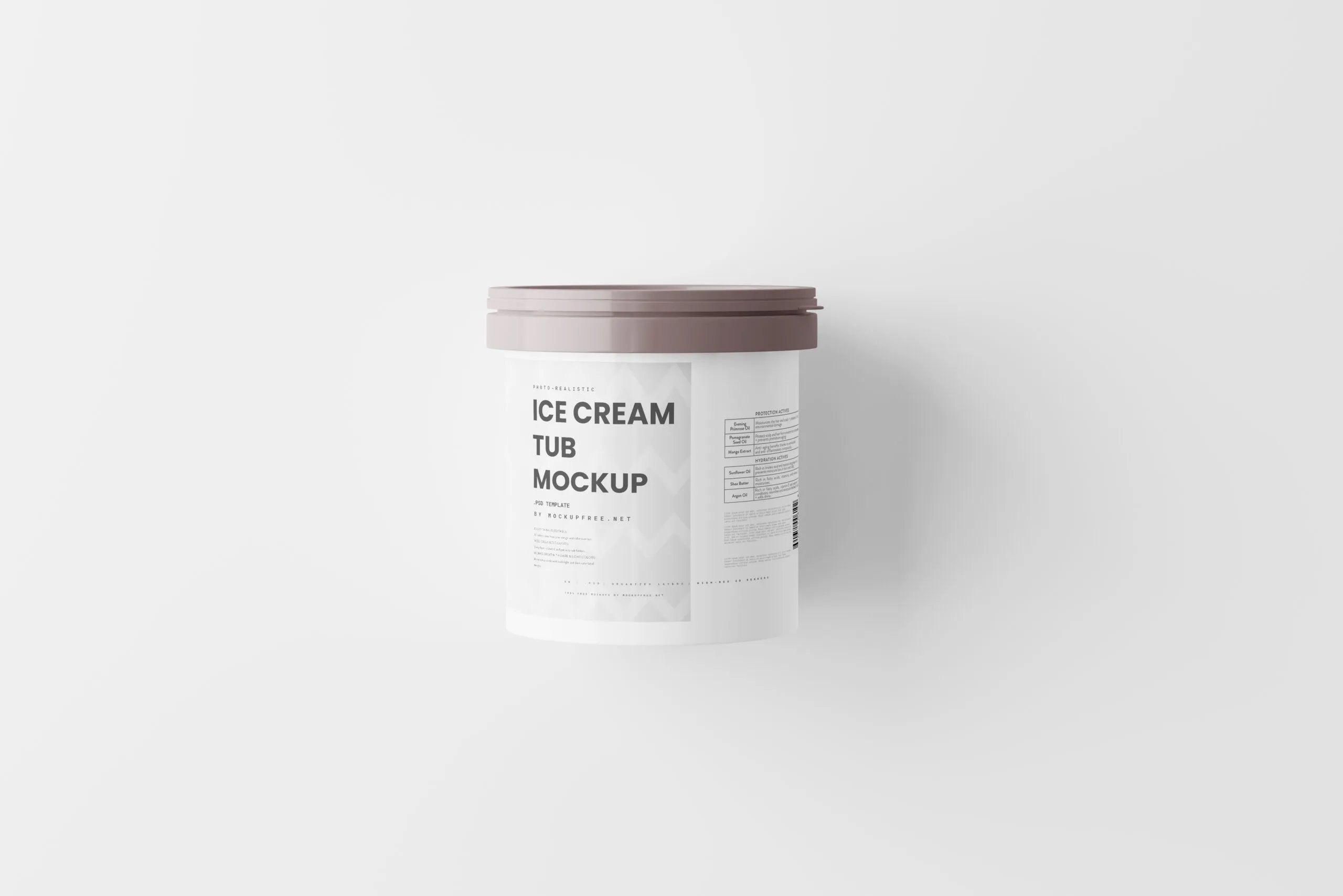 8 Ice Cream Container Tub Mockups in Varied Views FREE PSD