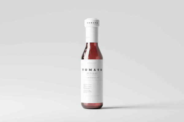 8 Ketchup Bottles Mockups in Varied Visions FREE PSD