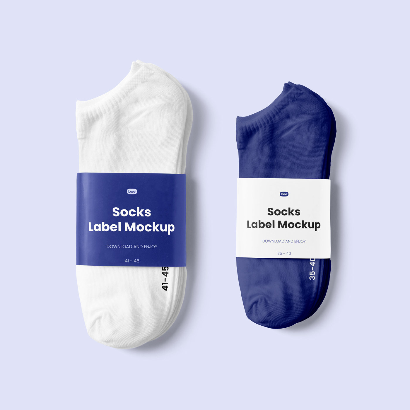 Front Sight of Socks With Label Mockup (FREE) - Resource Boy