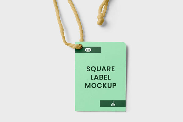 Front View of a Bracelet Packaging Tag Mockup (FREE) - Resource Boy