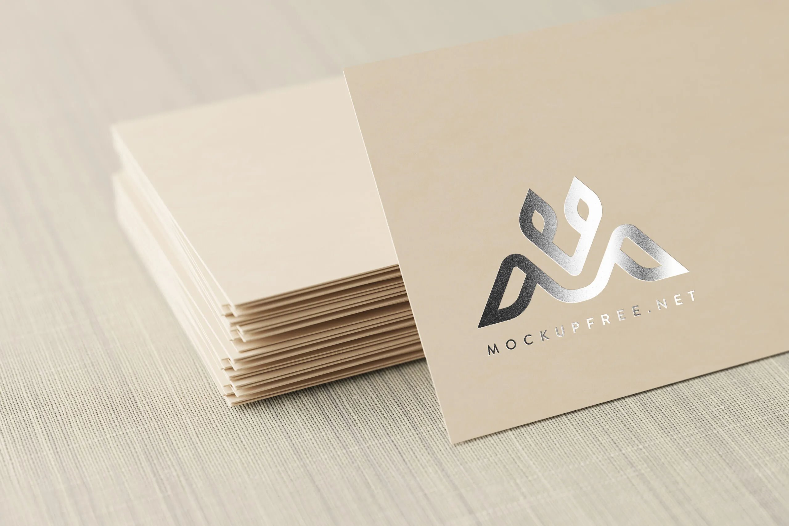 Logo on Card Mockup in Close-up View FREE PSD