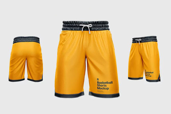 Varied Sight of 3 Basketball Shorts Mockups FREE PSD