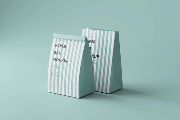 Bundle of Paper Bag Mockups - Mockup World