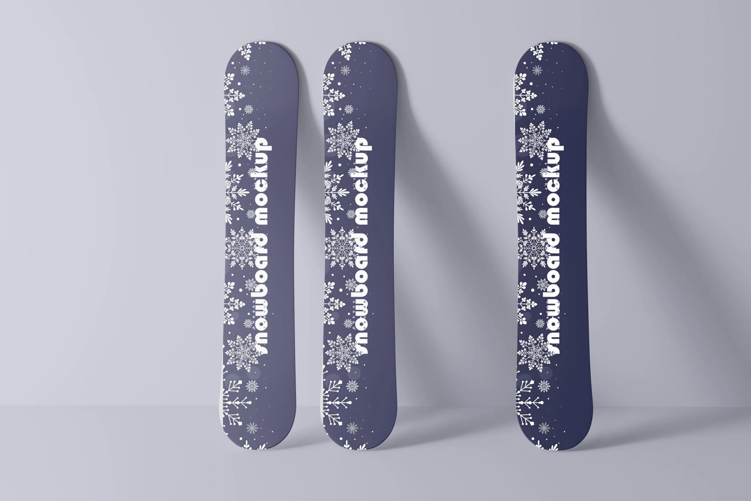 10 Snowboards Mockups in Different Sights FREE PSD