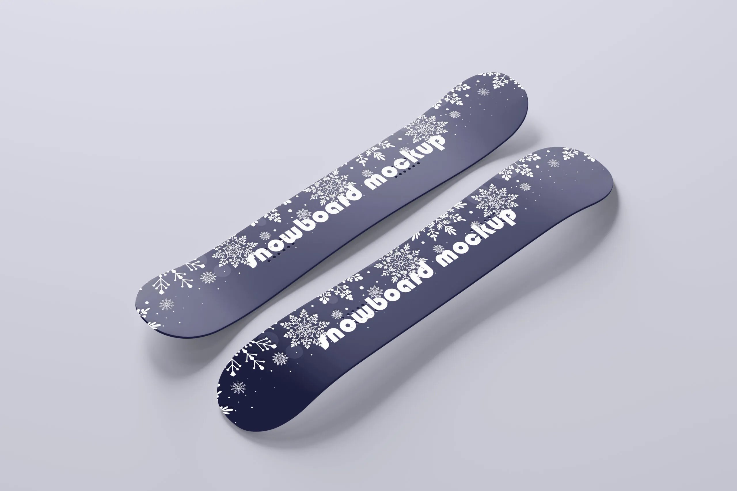 10 Snowboards Mockups in Different Sights FREE PSD