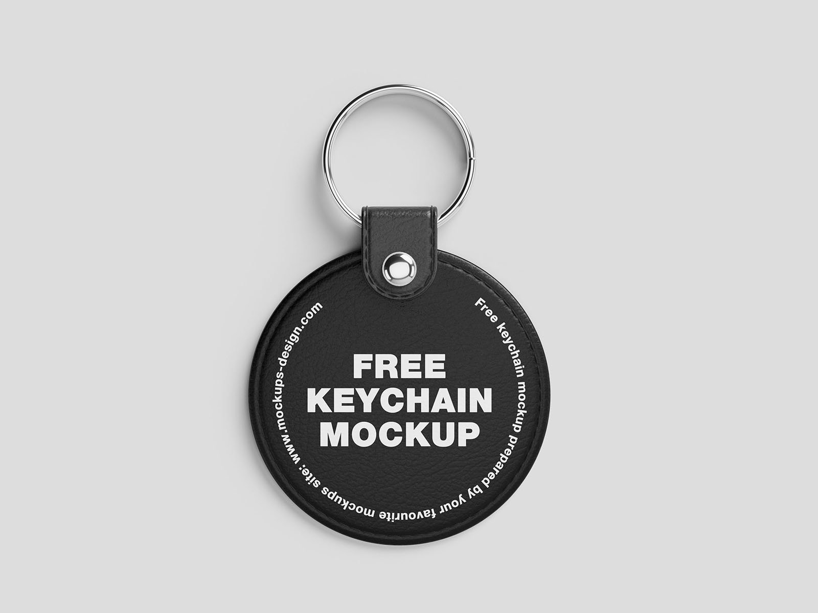 3 Shots of Leather Keychain Mockup FREE PSD