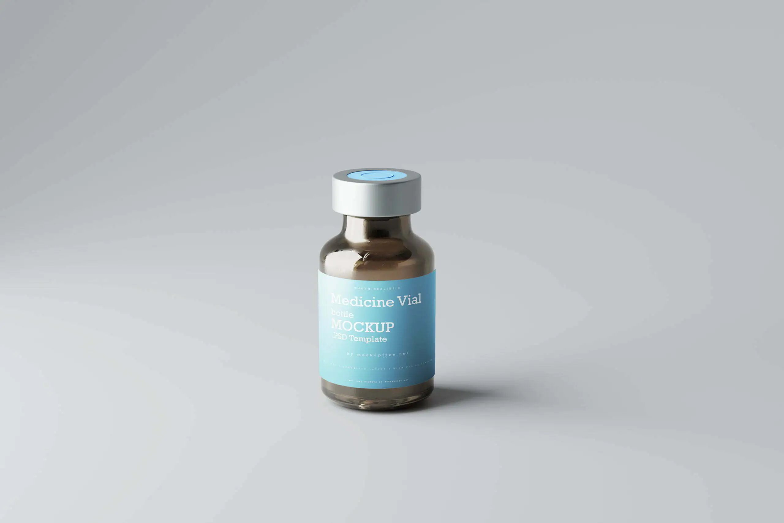 3 Vaccine Vial Bottle Mockups in Different Sights FREE PSD