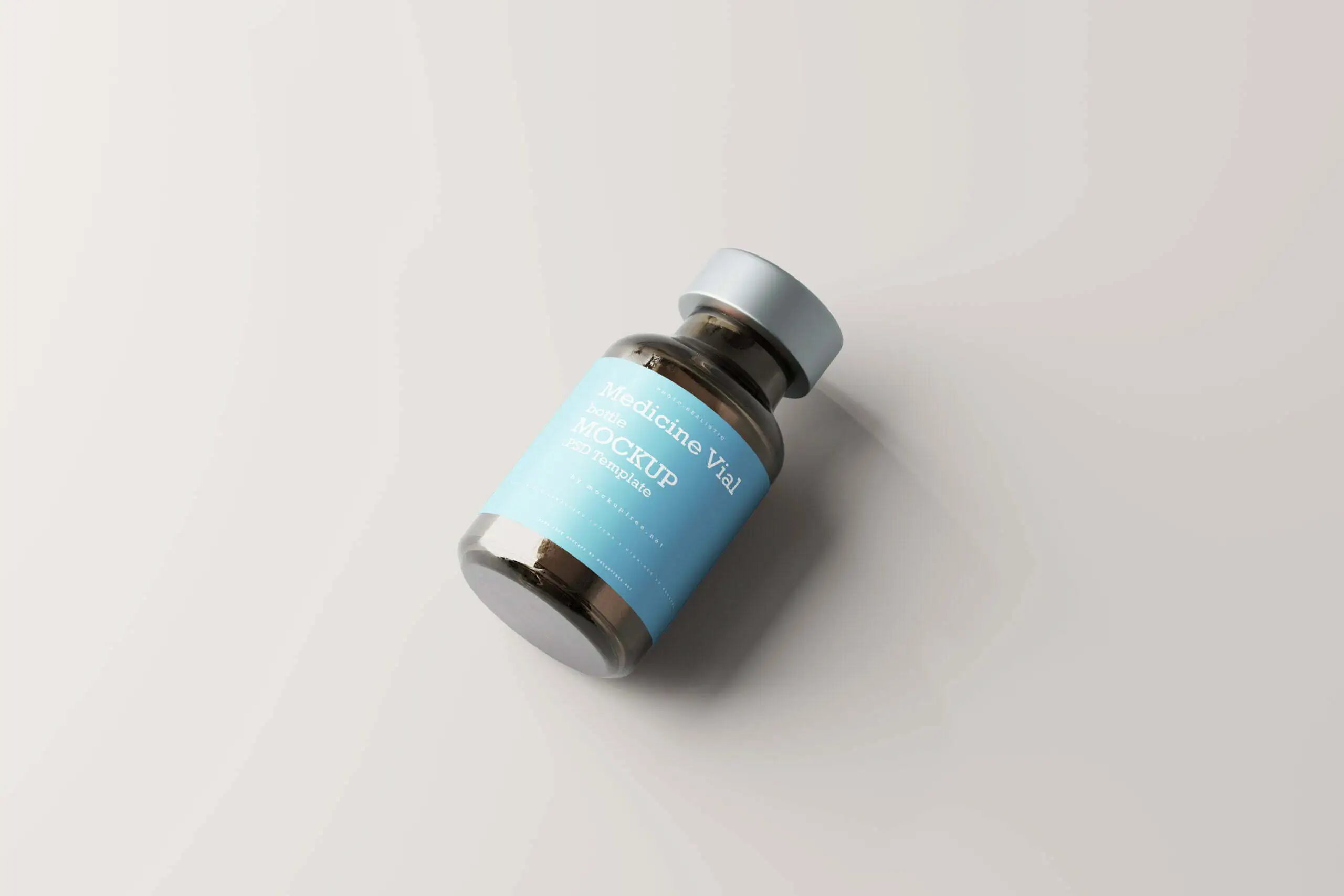 3 Vaccine Vial Bottle Mockups in Different Sights FREE PSD