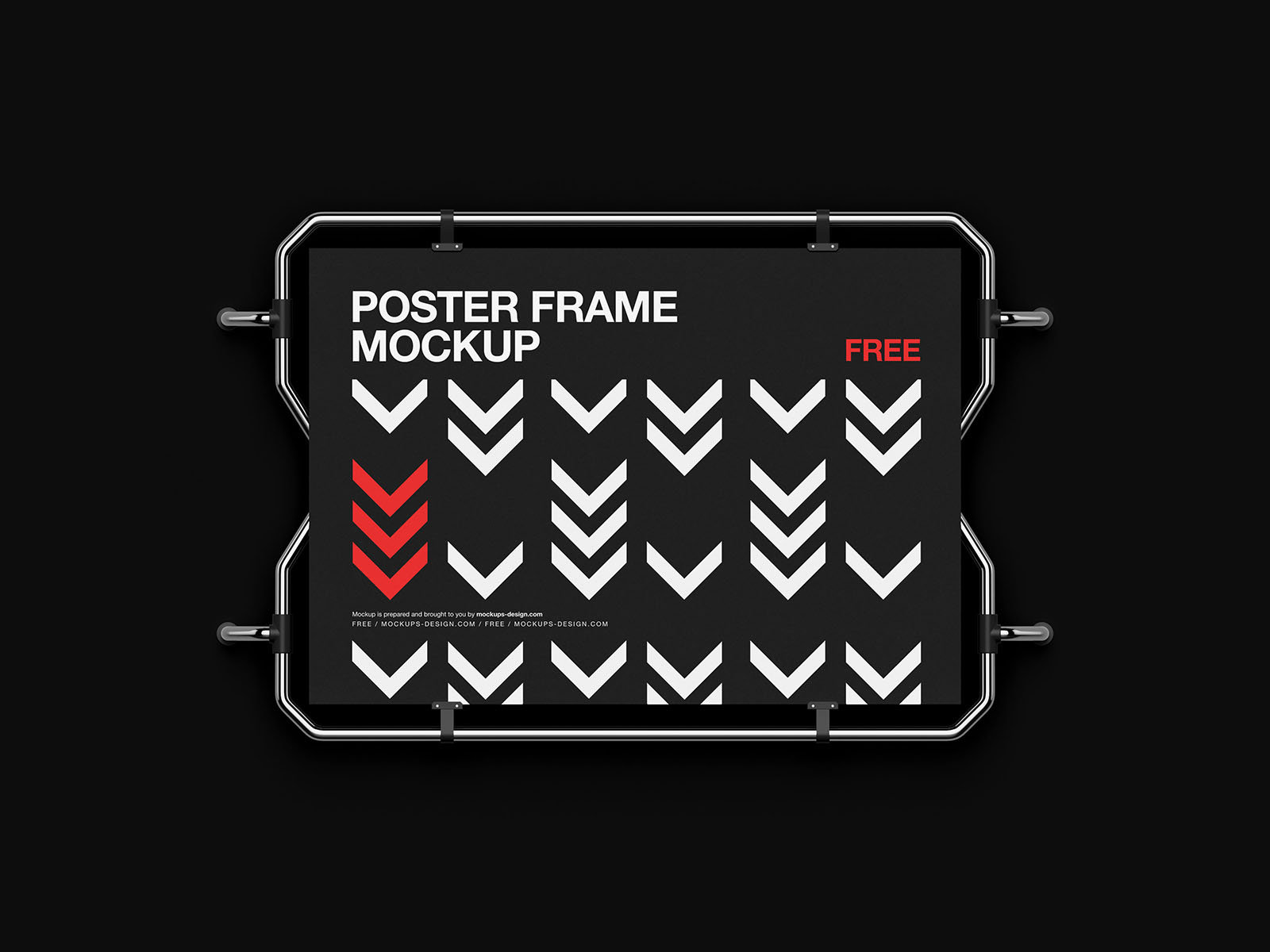4 Wall Mounted A4, A3 Poster Mockups in Varied Shots FREE PSD