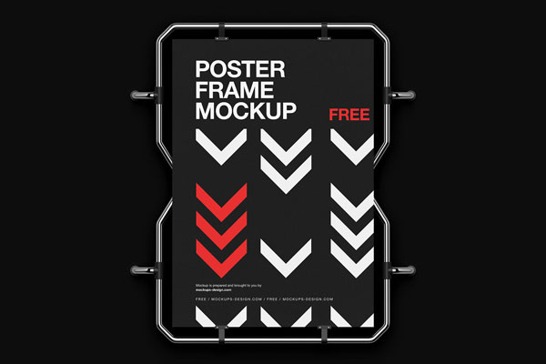 Posters in metal frame mockup - Instant Download
