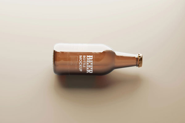 5 Lager Beer Bottle Mockups in Different Views FREE PSD