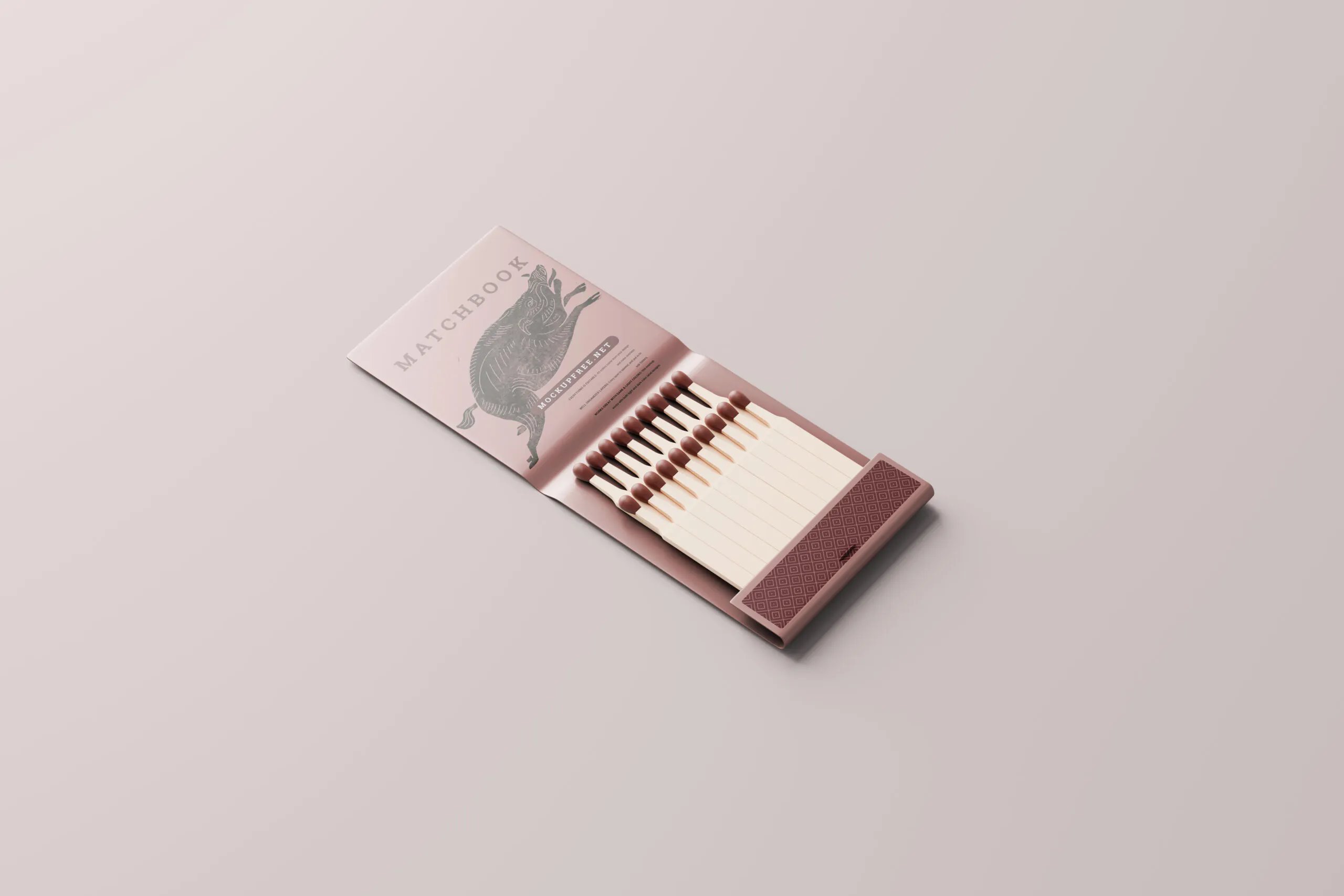 5 Matchbook Mockups in Top and Perspective Visions FREE PSD