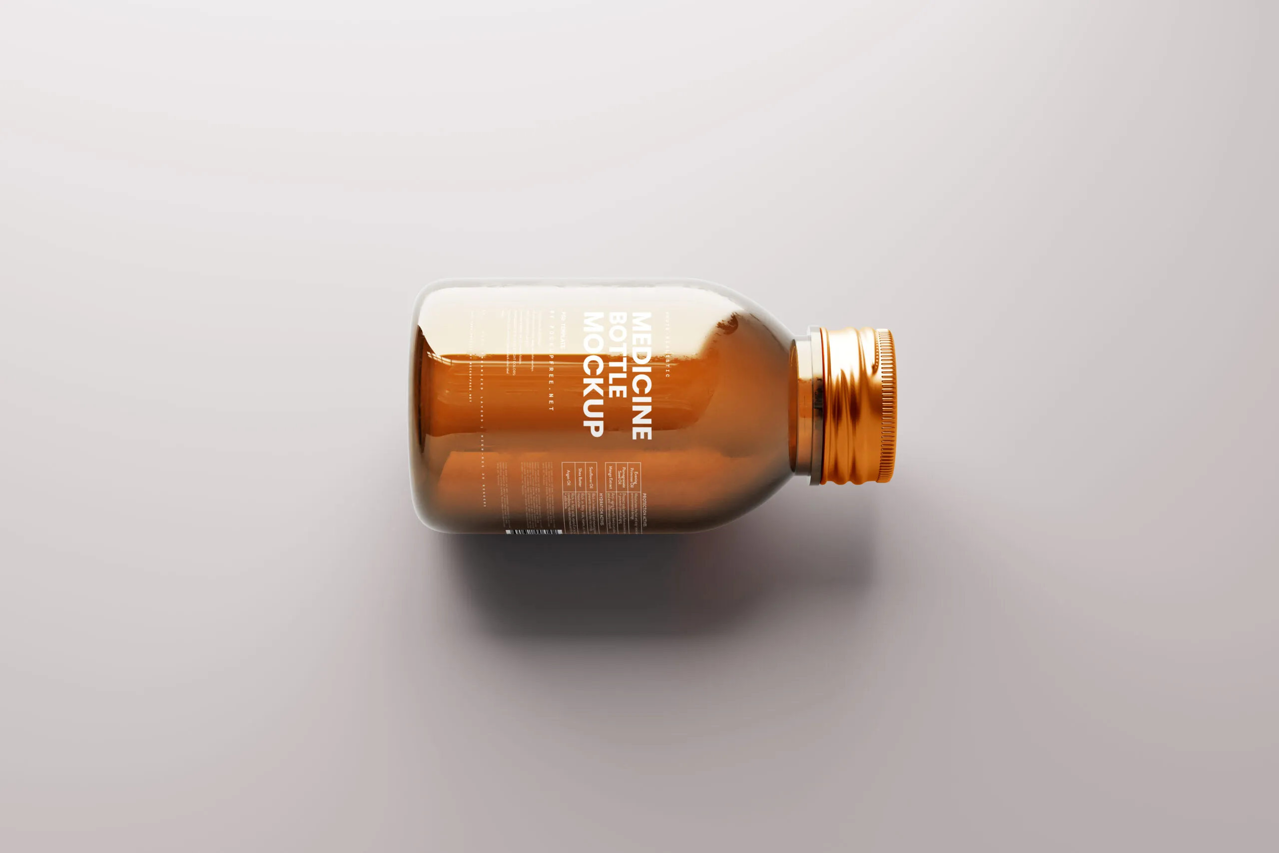 5 Small Liquid Medicine Bottle Mockups in Different Sights FREE PSD