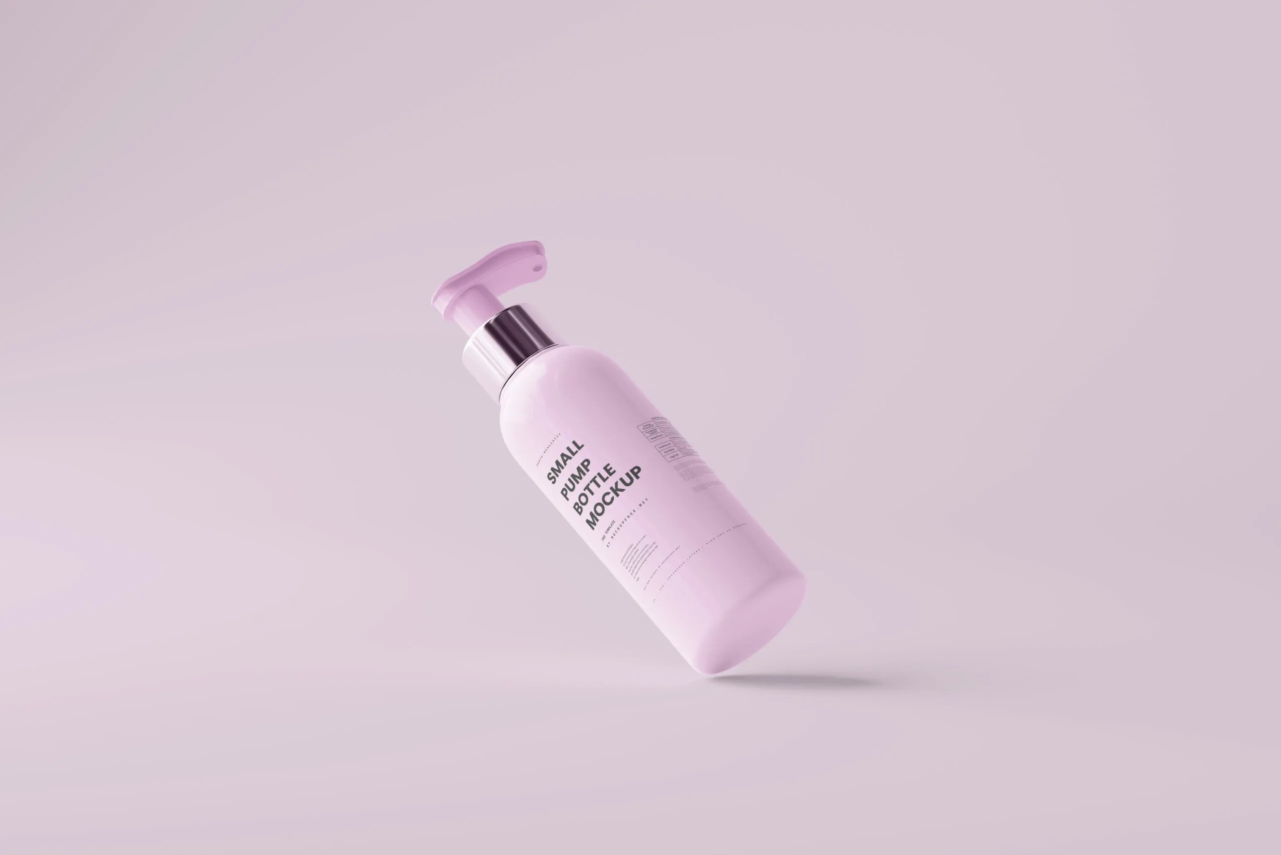 5 Small Pump Bottle Mockup in Front and Perspective Sights FREE PSD