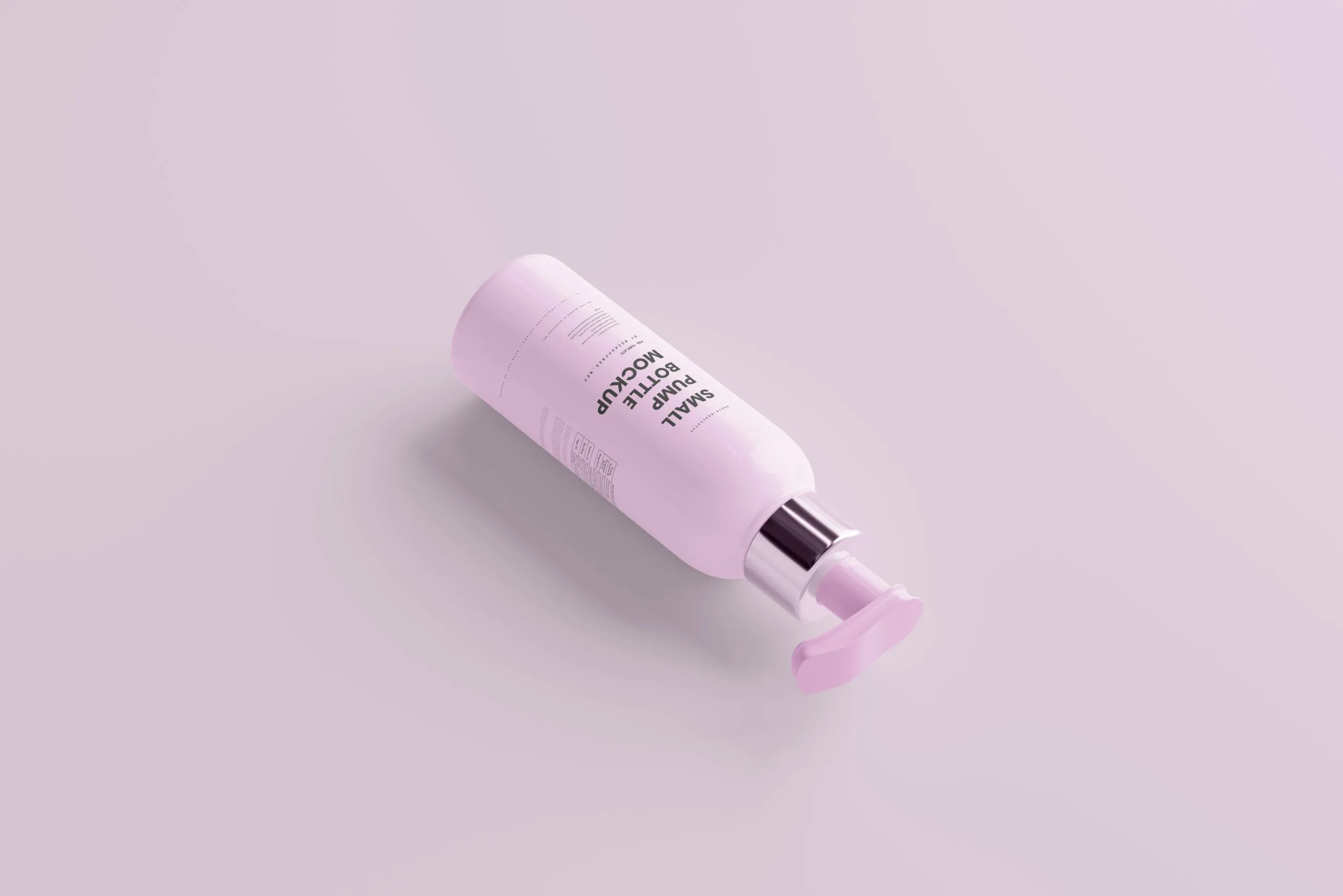 5 Small Pump Bottle Mockup in Front and Perspective Sights FREE PSD