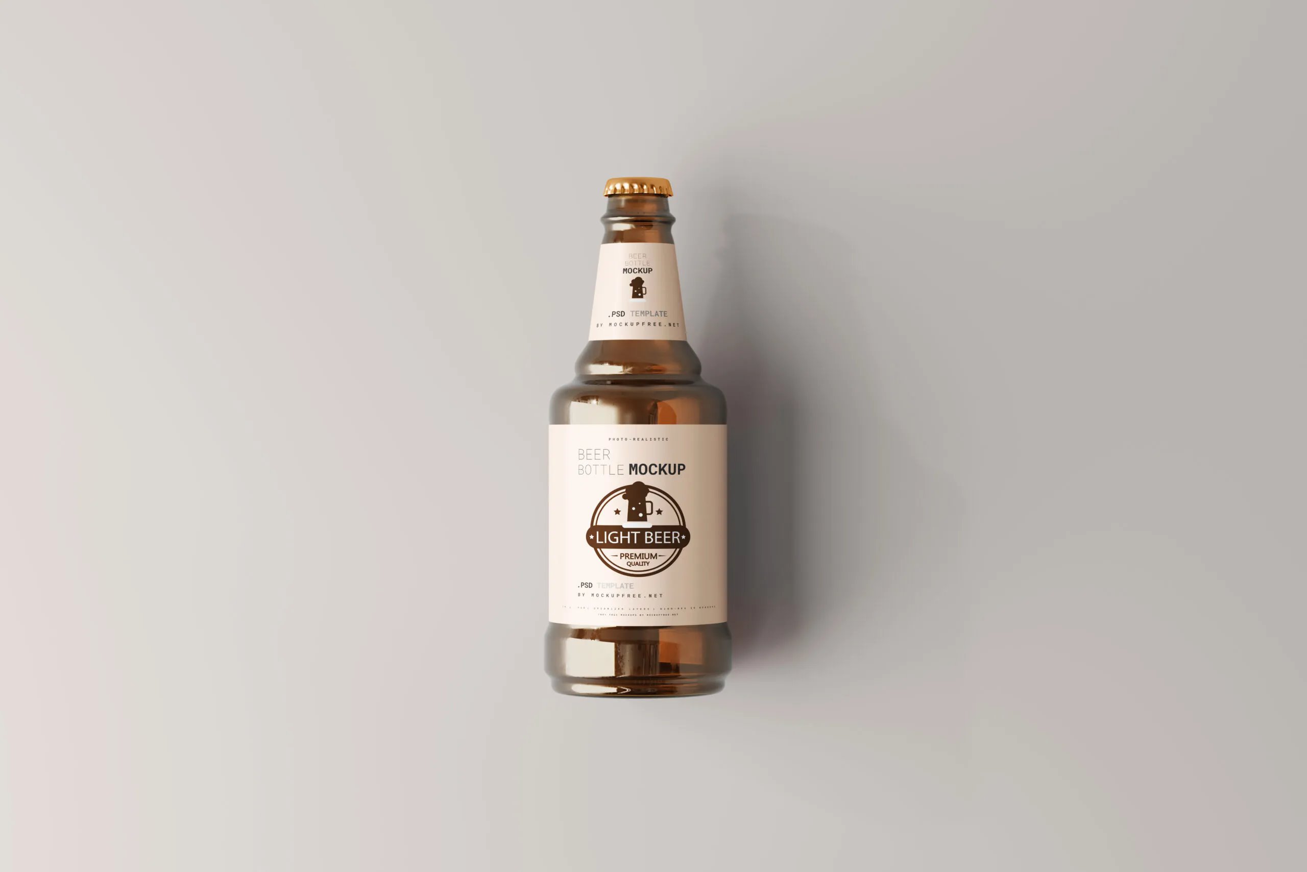 5 Stubby Beer Bottle Mockups in Different Visions FREE PSD
