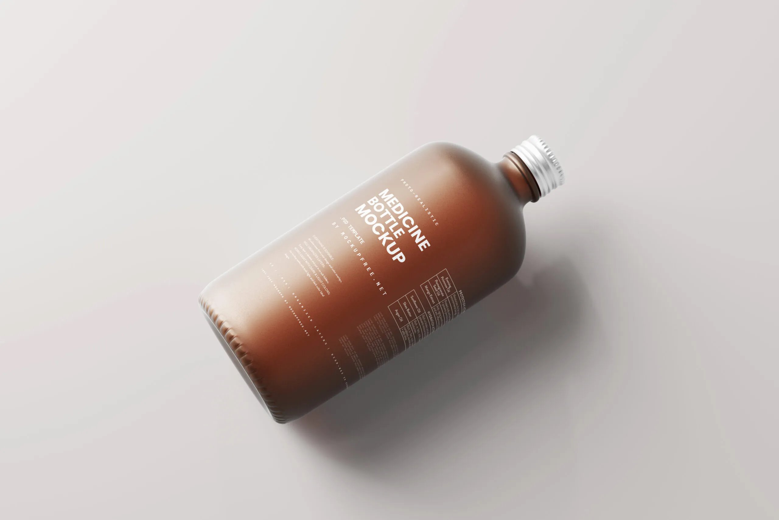 Frosted Glass Pills Bottle Mockup - Free Download Images High