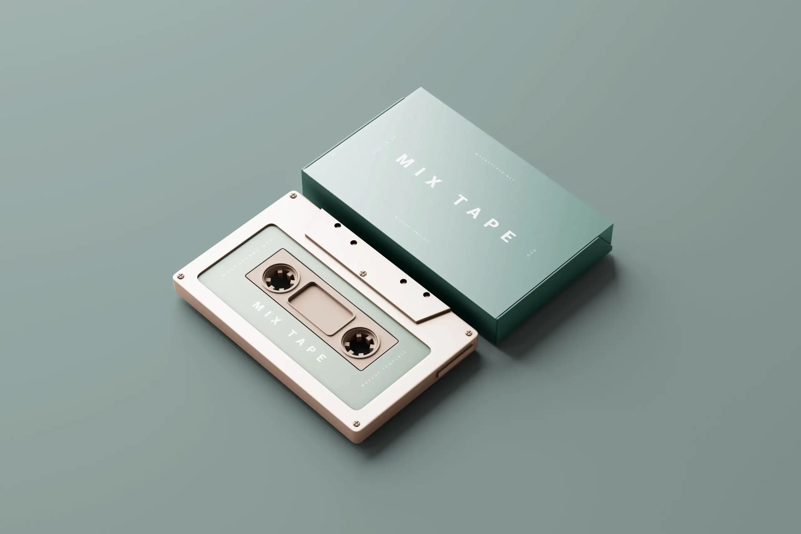 6 Mixtape Cover and Cassette Mockups in Varied Sights FREE PSD