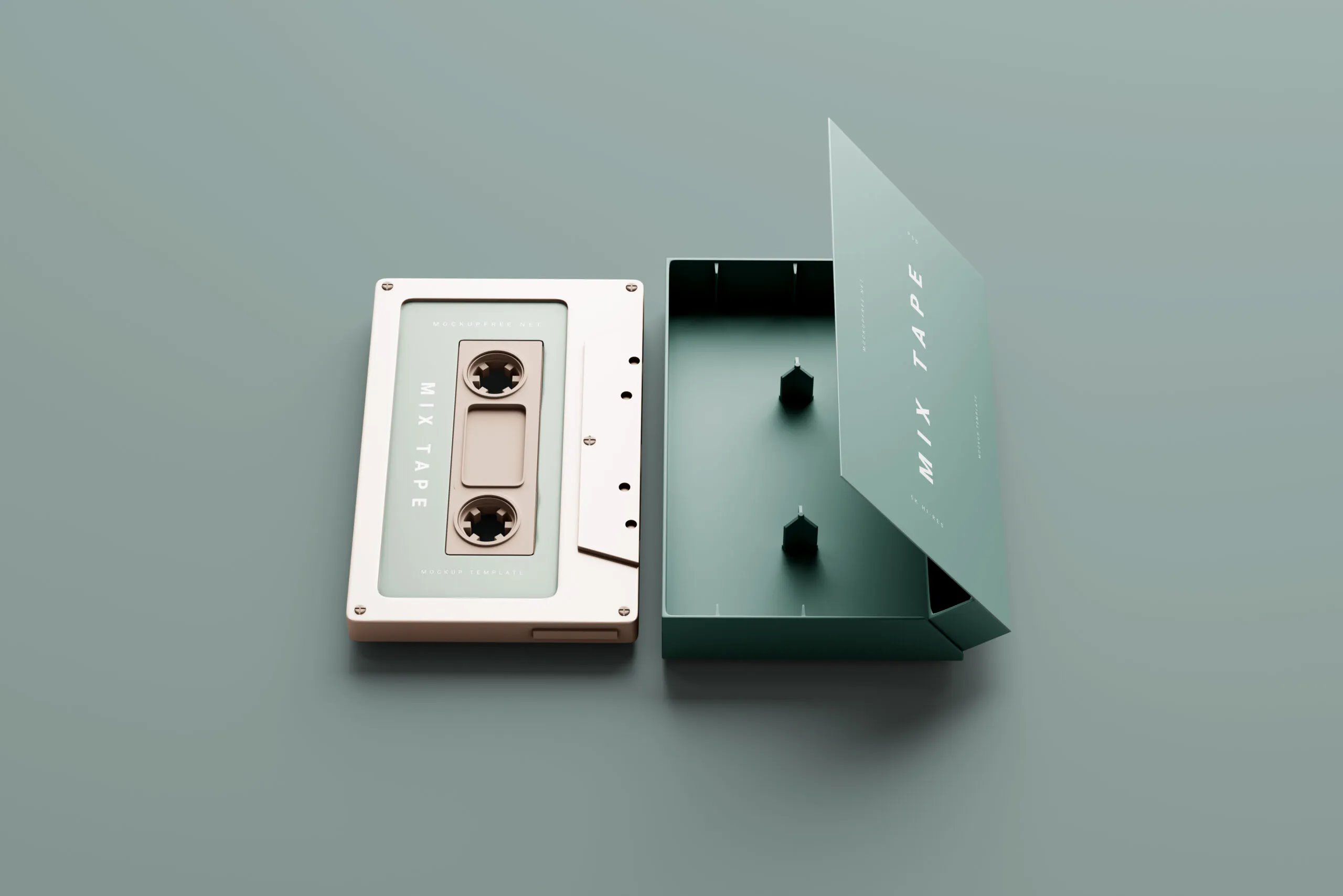 6 Mixtape Cover and Cassette Mockups in Varied Sights FREE PSD
