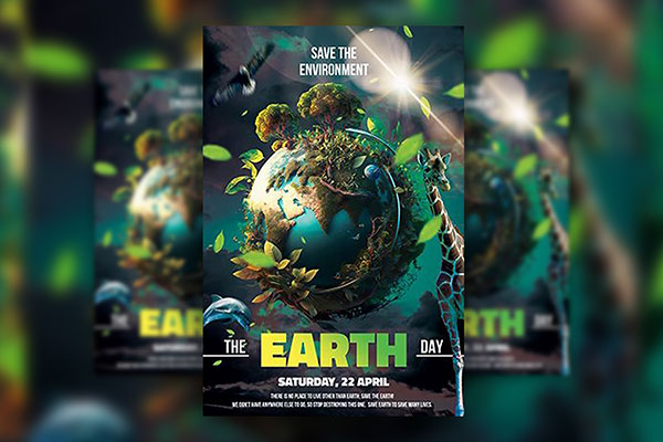 Alive Nature Earth Day Flyer Template FREE PSD