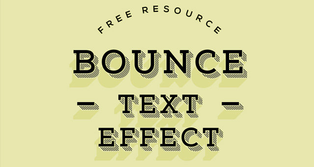 Bounce Text Effect FREE PSD