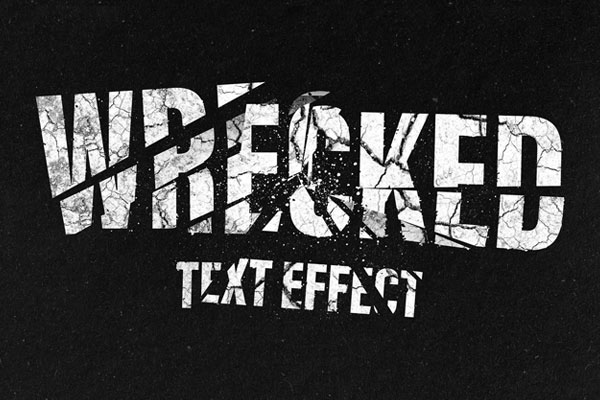 Broken Text Effect FREE PSD